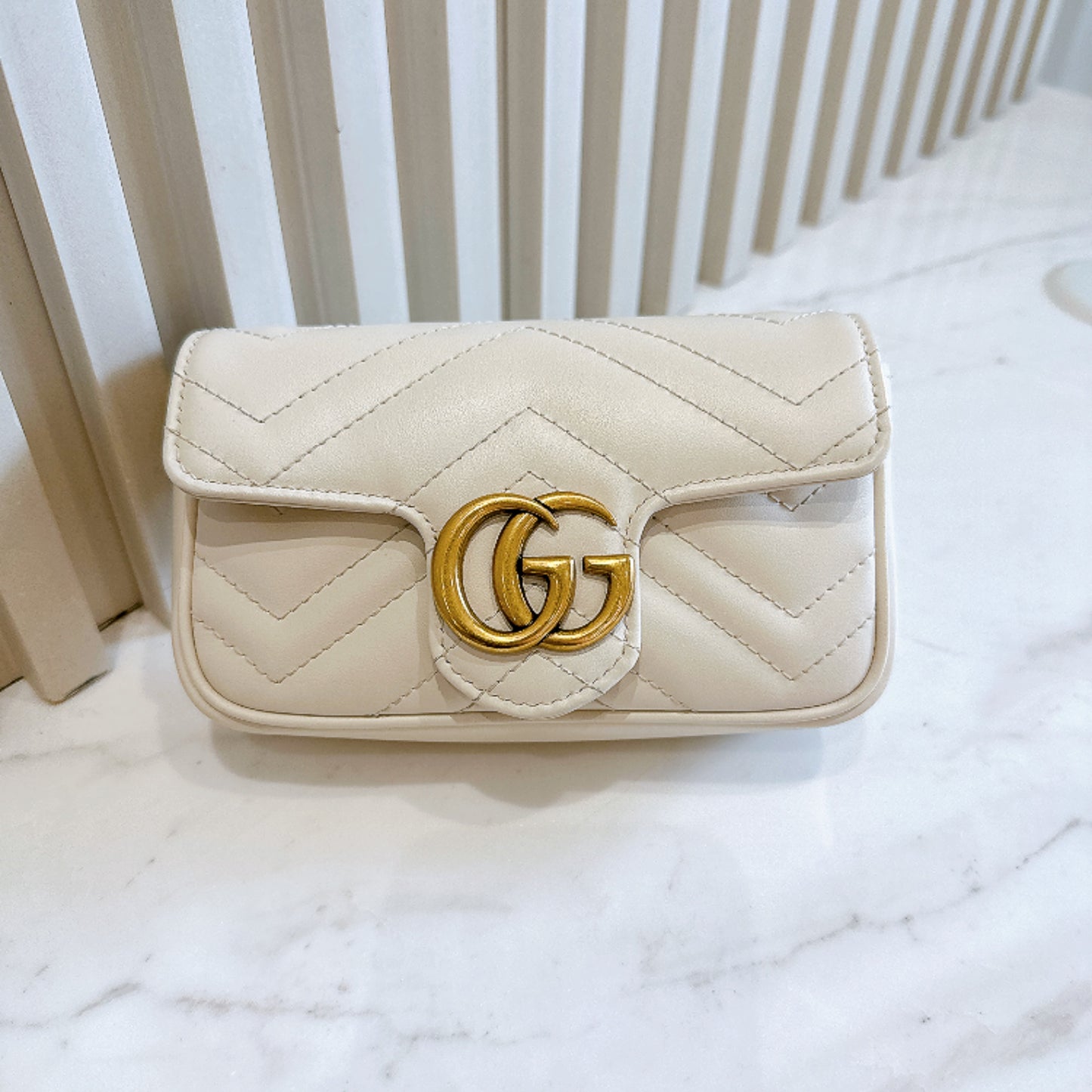 Gucci Marmont Supermini in White