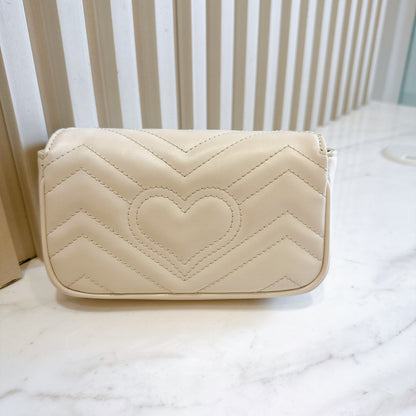 Gucci Marmont Supermini in White