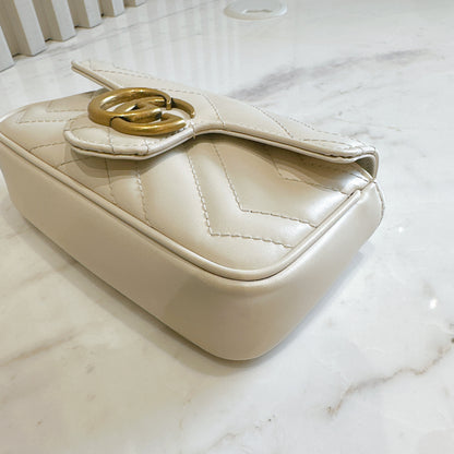 Gucci Marmont Supermini in White