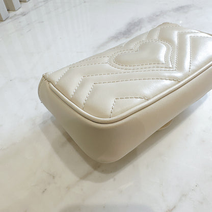 Gucci Marmont Supermini in White