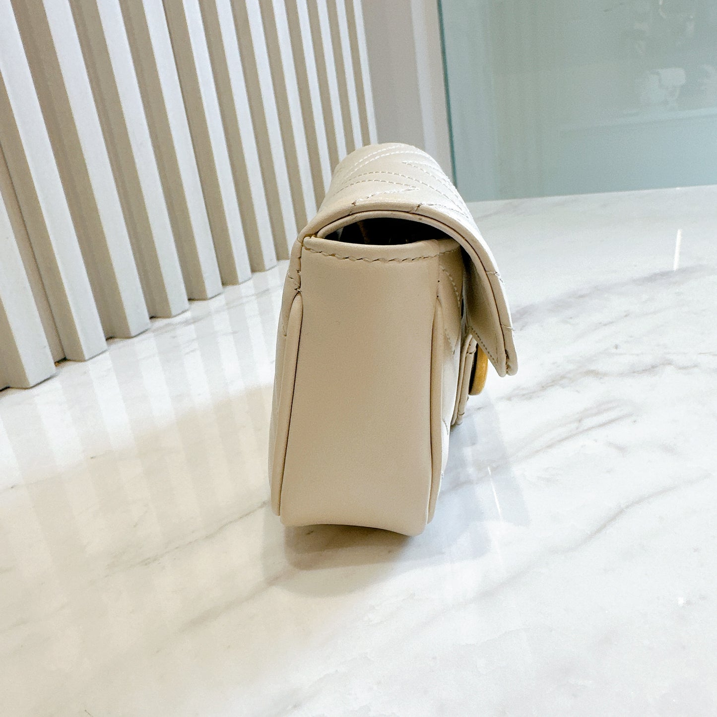 Gucci Marmont Supermini in White
