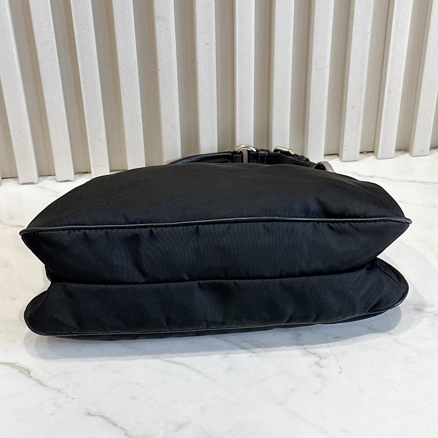 Prada Tessuto Nylon Shoulder Bag in Black