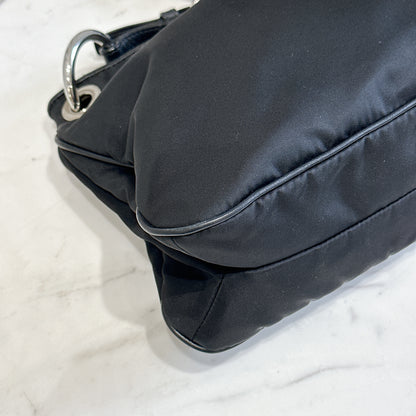Prada Tessuto Nylon Shoulder Bag in Black