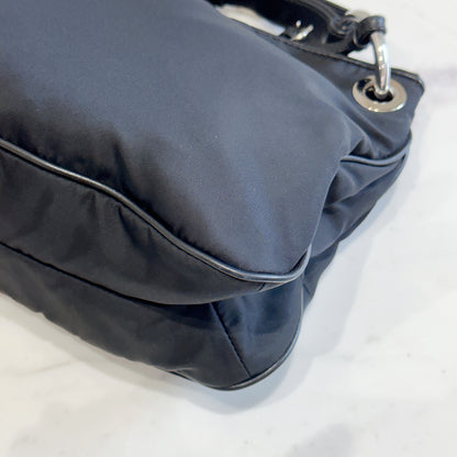 Prada Tessuto Nylon Shoulder Bag in Black