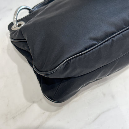 Prada Tessuto Nylon Shoulder Bag in Black