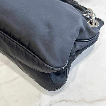 Prada Tessuto Nylon Shoulder Bag in Black