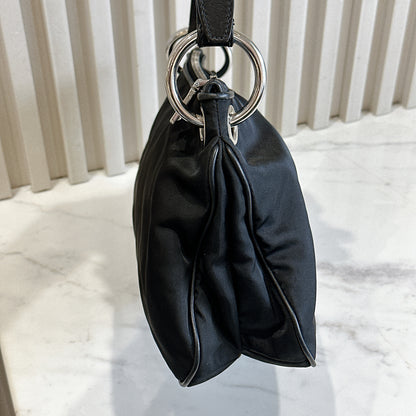 Prada Tessuto Nylon Shoulder Bag in Black