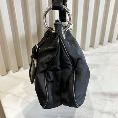 Prada Tessuto Nylon Shoulder Bag in Black