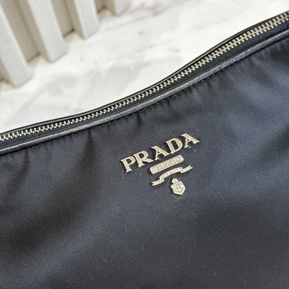 Prada Tessuto Nylon Shoulder Bag in Black