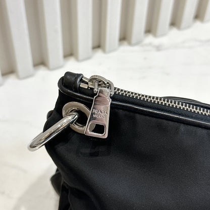Prada Tessuto Nylon Shoulder Bag in Black