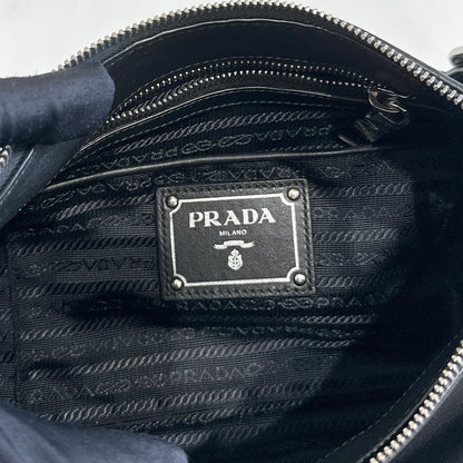 Prada Tessuto Nylon Shoulder Bag in Black