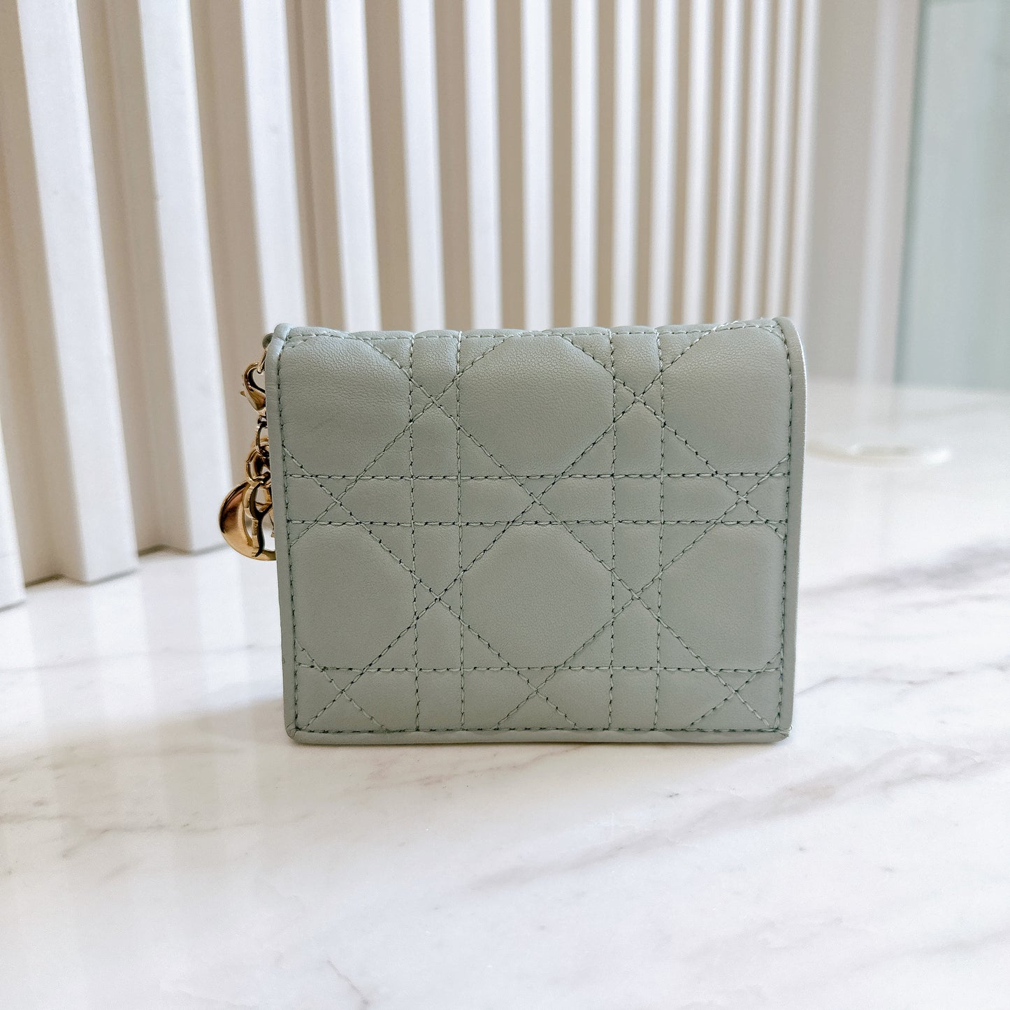 Dior Mini Lady Dior Gardenia Wallet