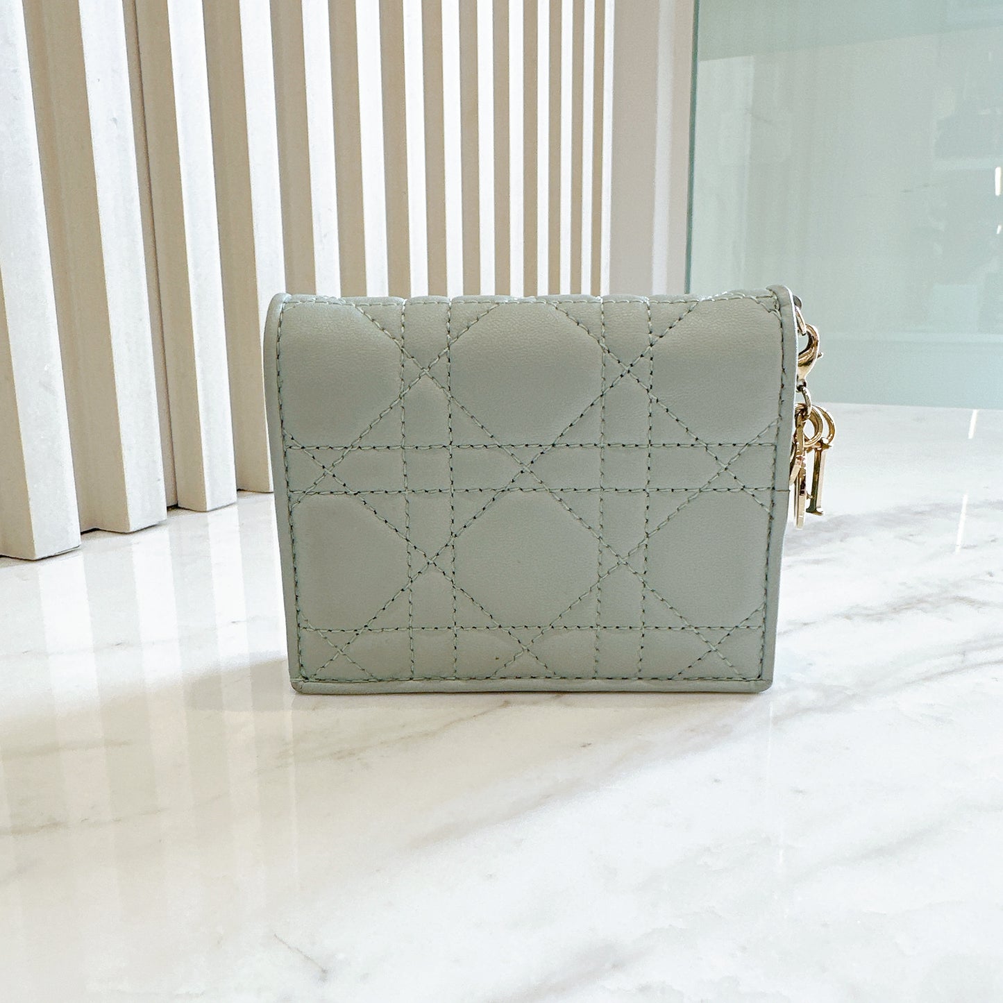 Dior Mini Lady Dior Gardenia Wallet