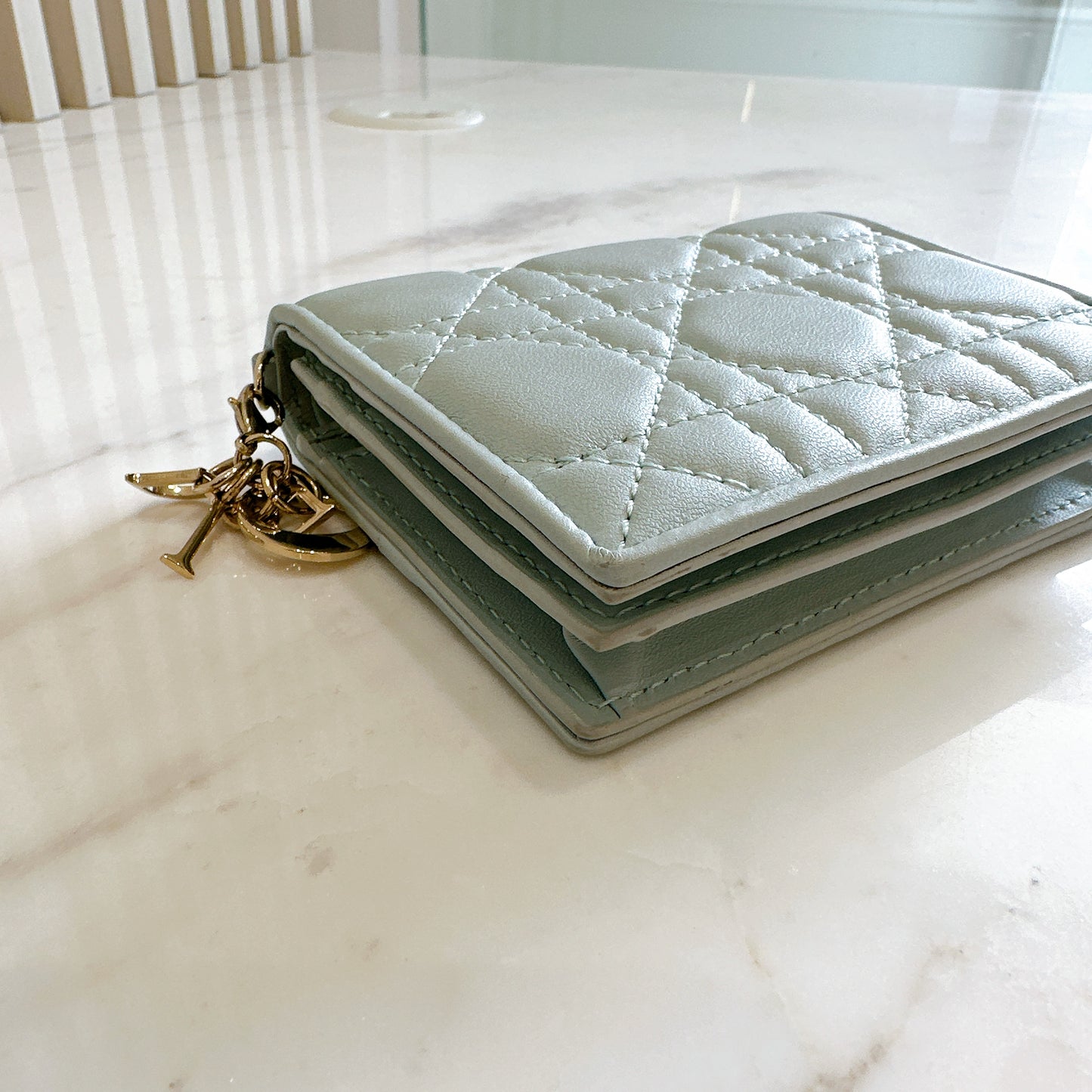 Dior Mini Lady Dior Gardenia Wallet