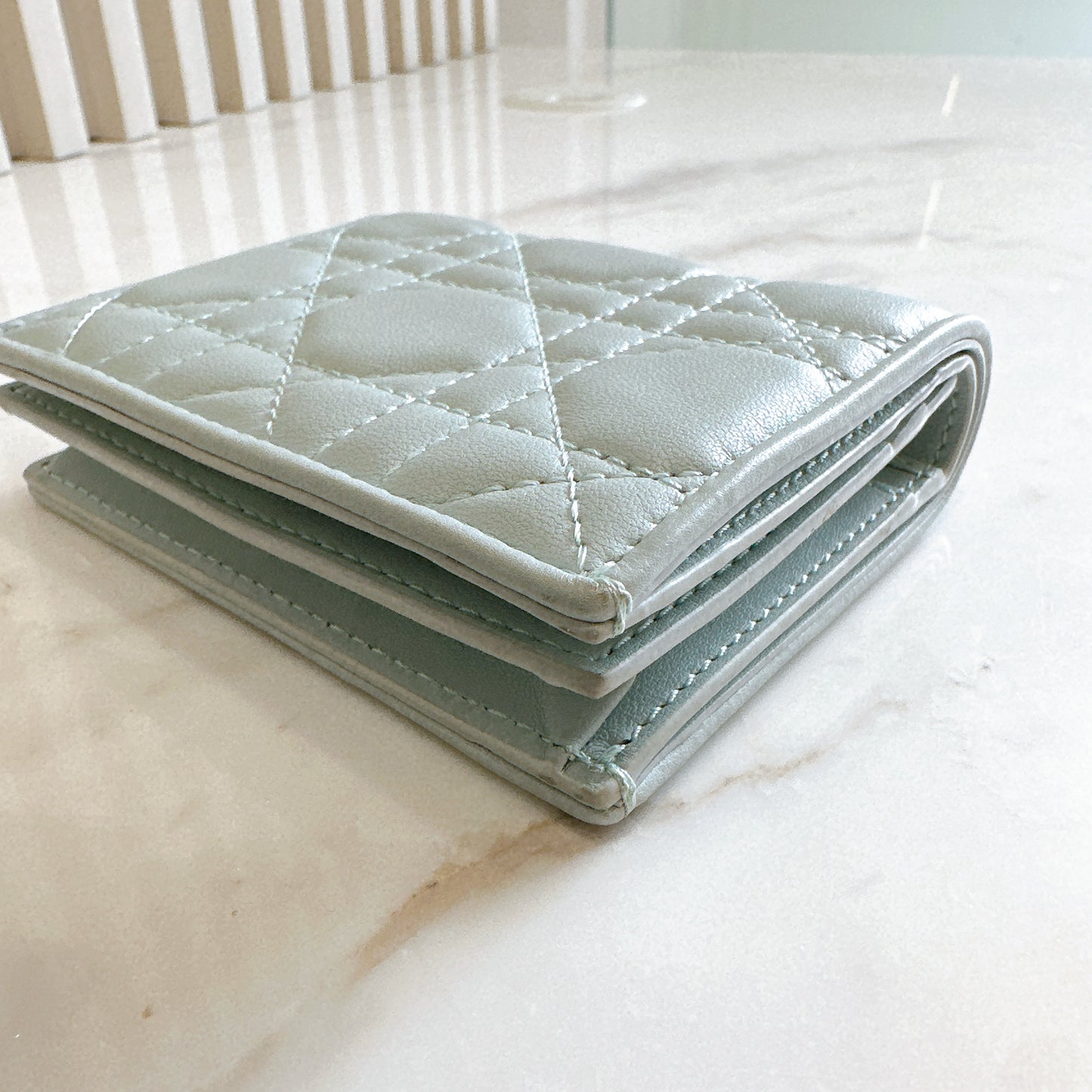 Dior Mini Lady Dior Gardenia Wallet
