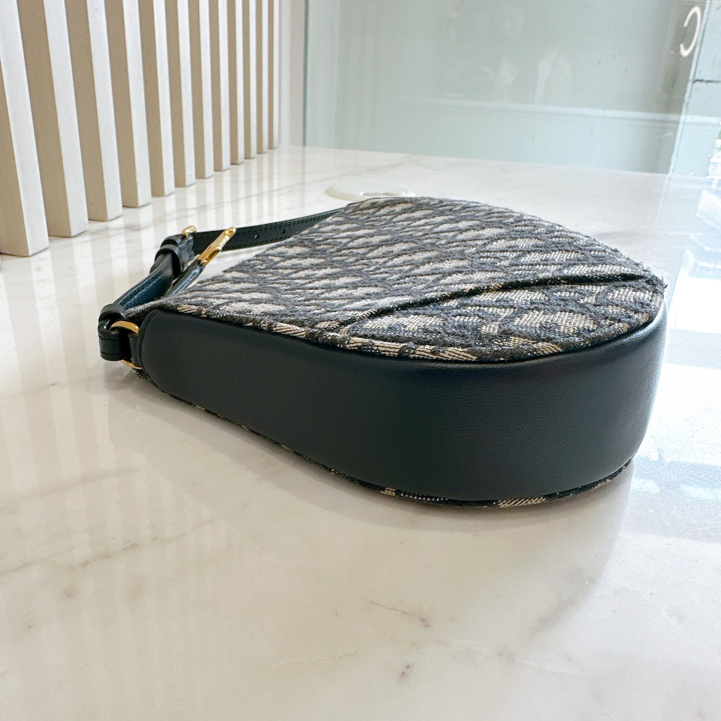 Dior Saddle Rodeo in Blue Dior Oblique Jacquard