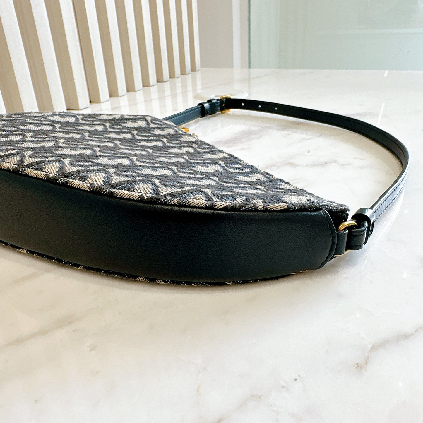Dior Saddle Rodeo in Blue Dior Oblique Jacquard