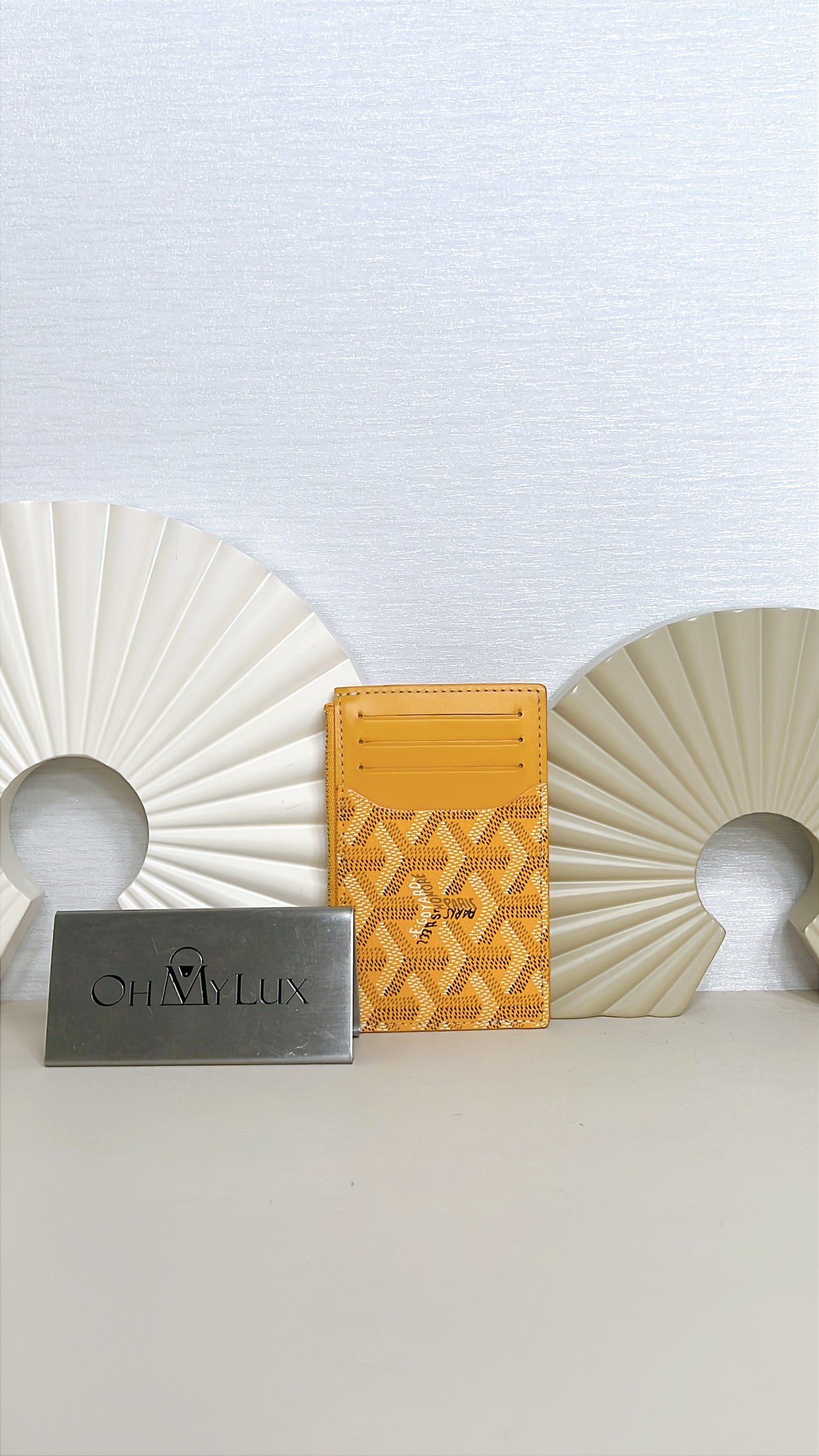 Goyard Bourbon Zipped Cardholder in Yellow