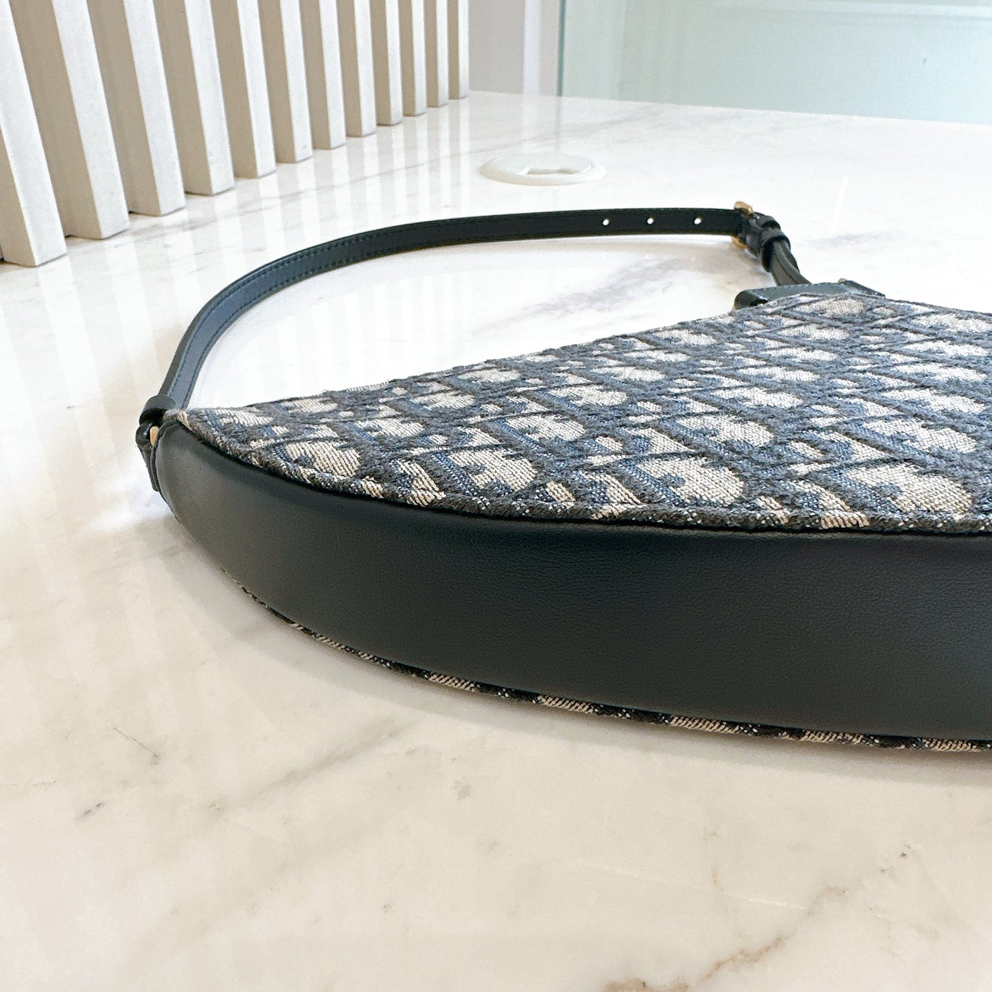 Dior Saddle Rodeo in Blue Dior Oblique Jacquard