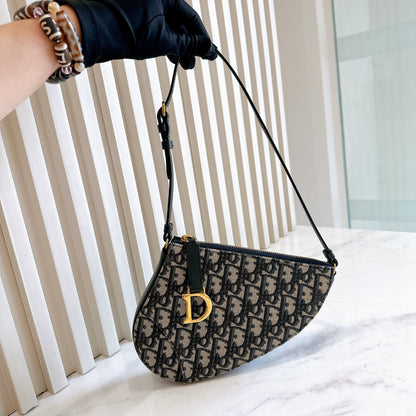 Dior Saddle Rodeo in Blue Dior Oblique Jacquard