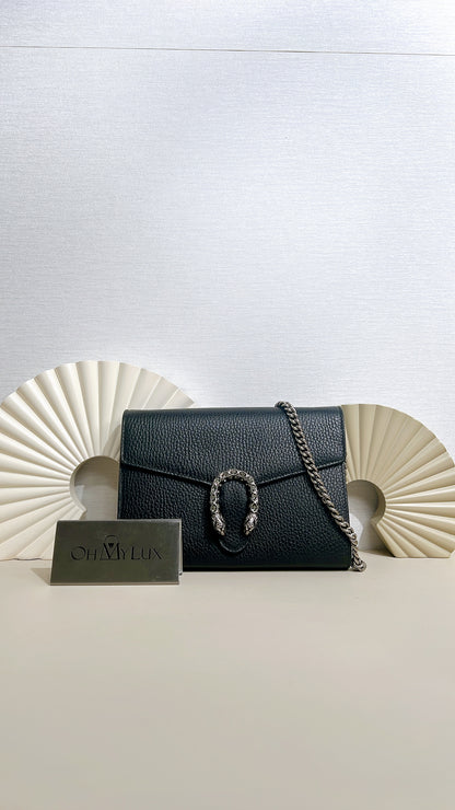 Gucci Dionysus Wallet On Chain in Black