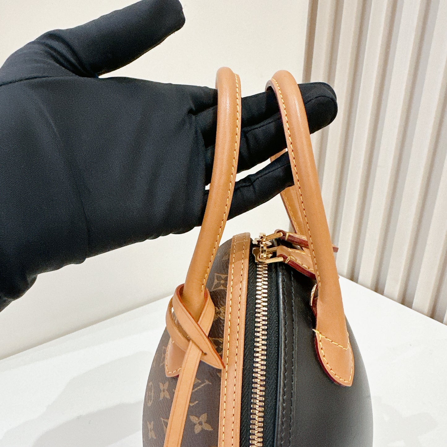 LV Monogram and Black Egg Bag
