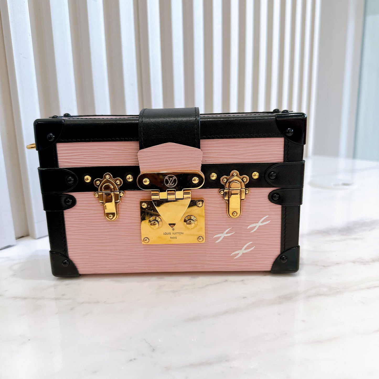 LV Petite Malle Pink in Epi Leather