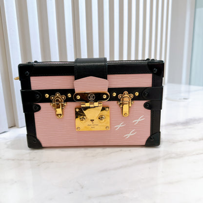 LV Petite Malle Pink in Epi Leather