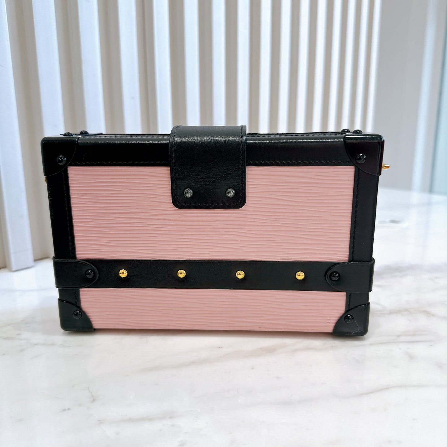 LV Petite Malle Pink in Epi Leather