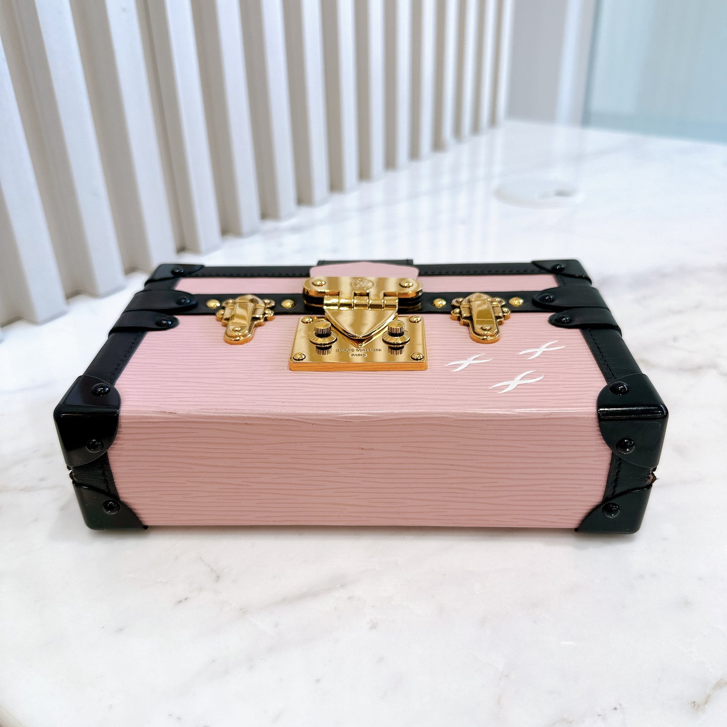 LV Petite Malle Pink in Epi Leather