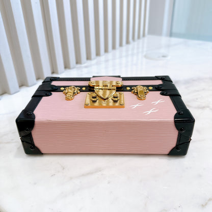 LV Petite Malle Pink in Epi Leather