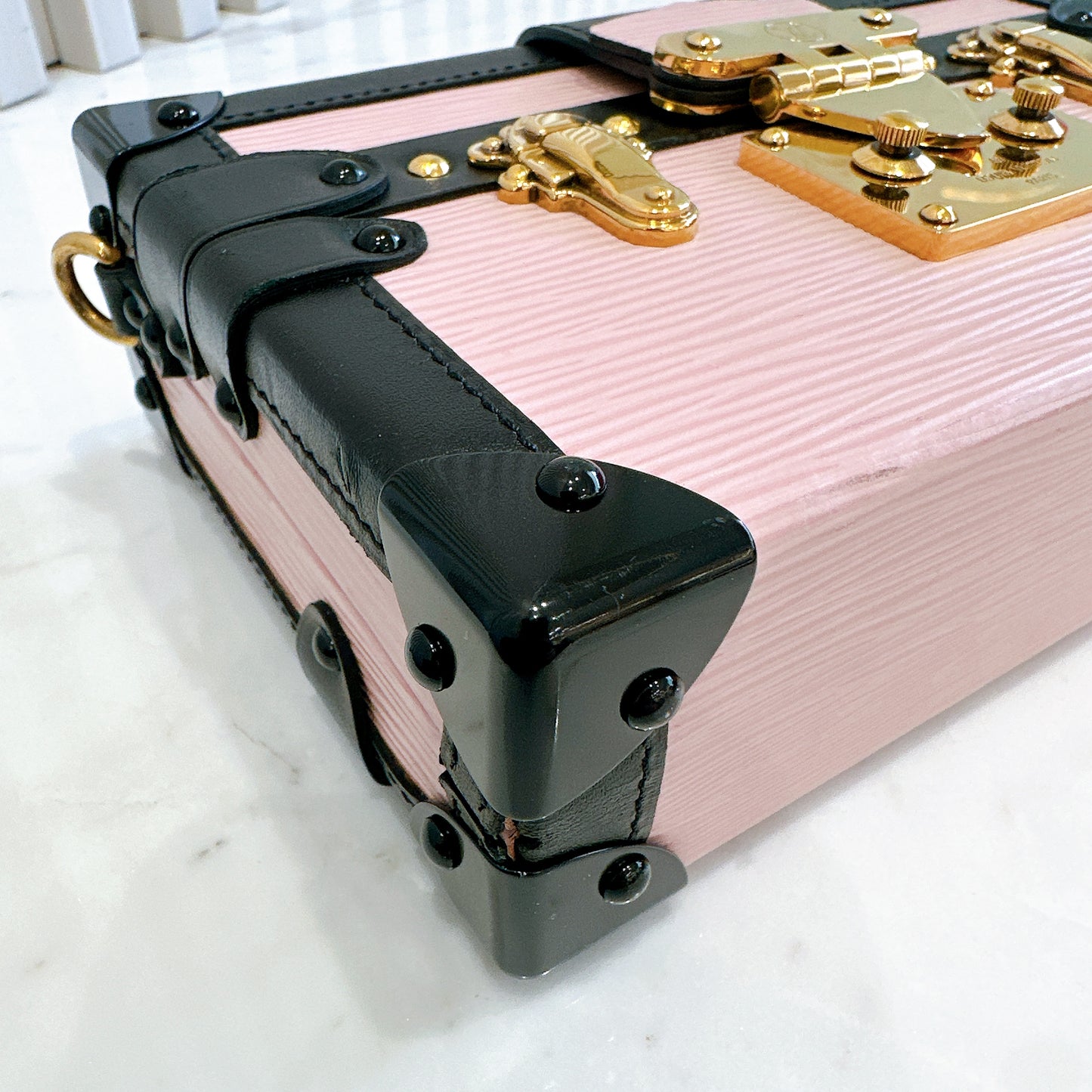 LV Petite Malle Pink in Epi Leather