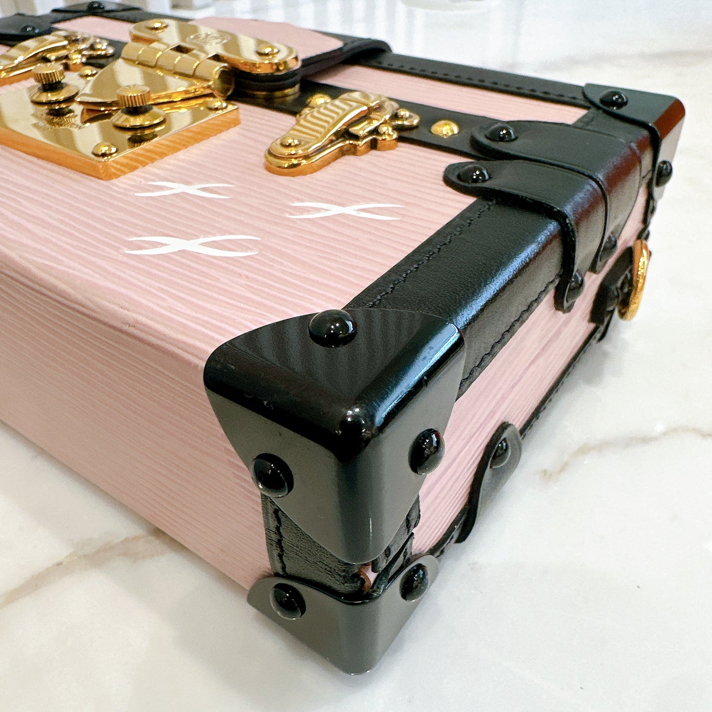 LV Petite Malle Pink in Epi Leather