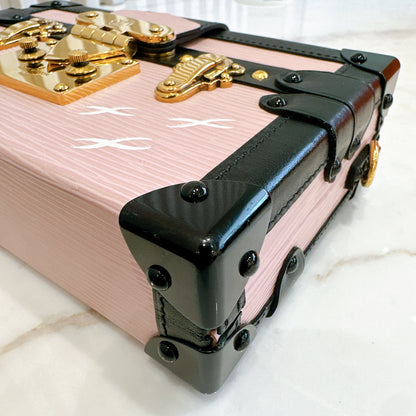 LV Petite Malle Pink in Epi Leather