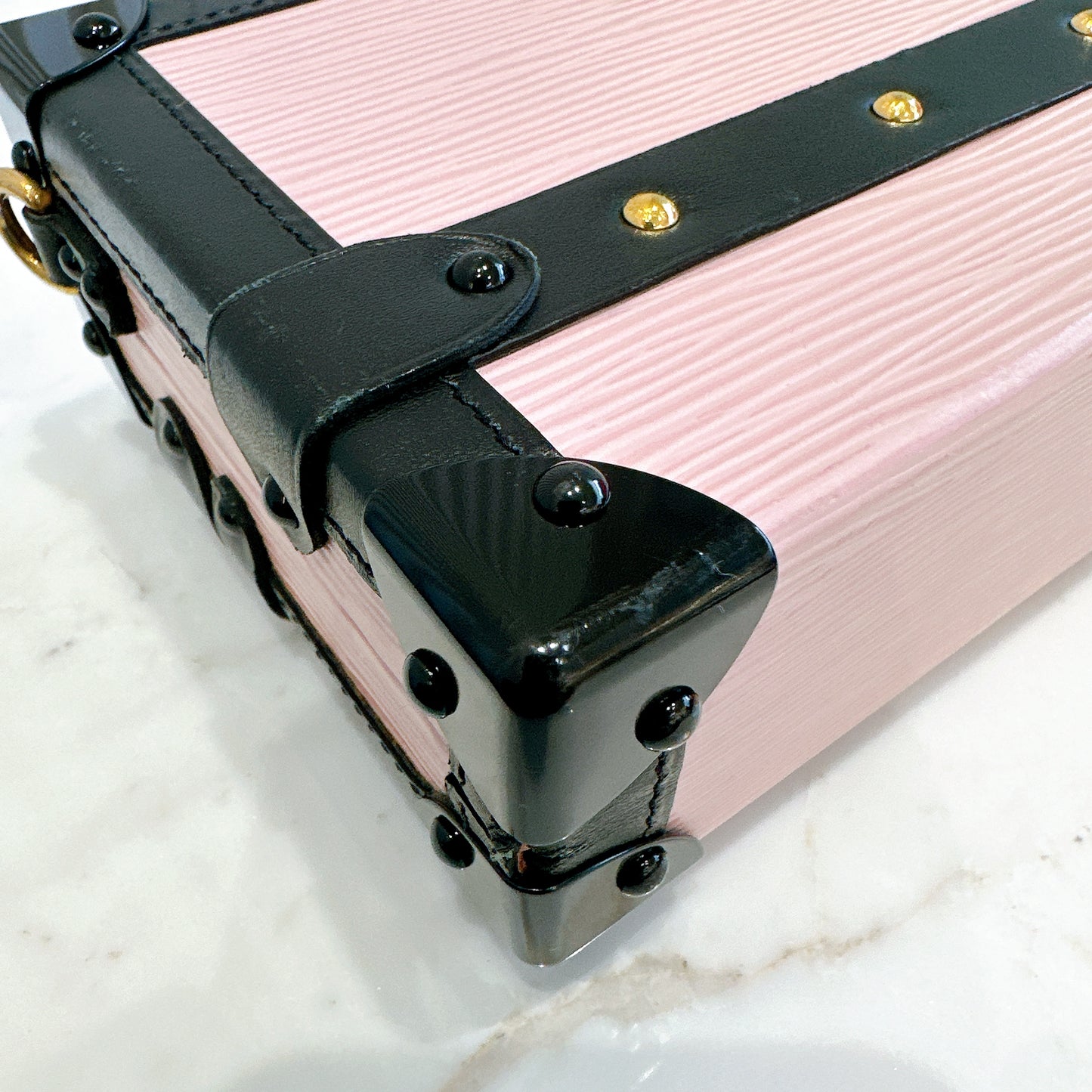 LV Petite Malle Pink in Epi Leather