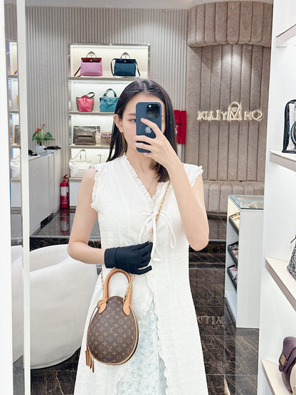 LV Monogram and Black Egg Bag
