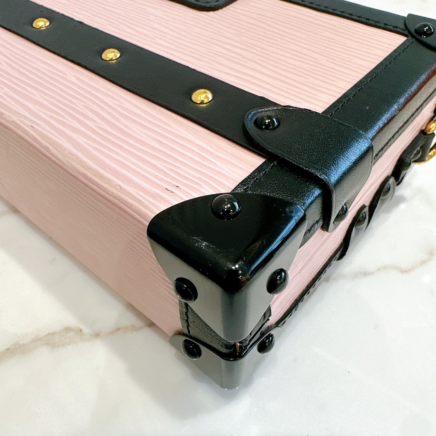 LV Petite Malle Pink in Epi Leather
