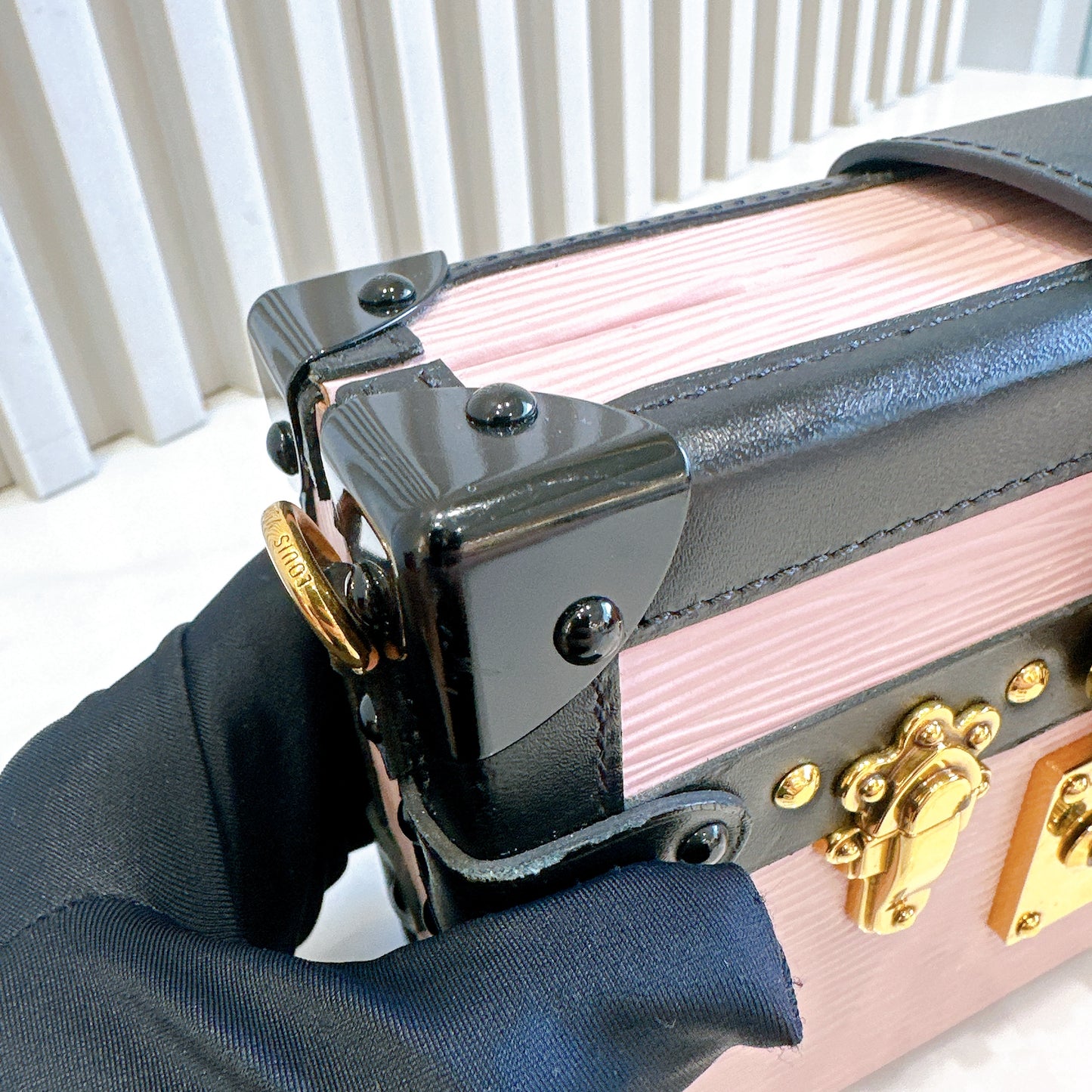 LV Petite Malle Pink in Epi Leather