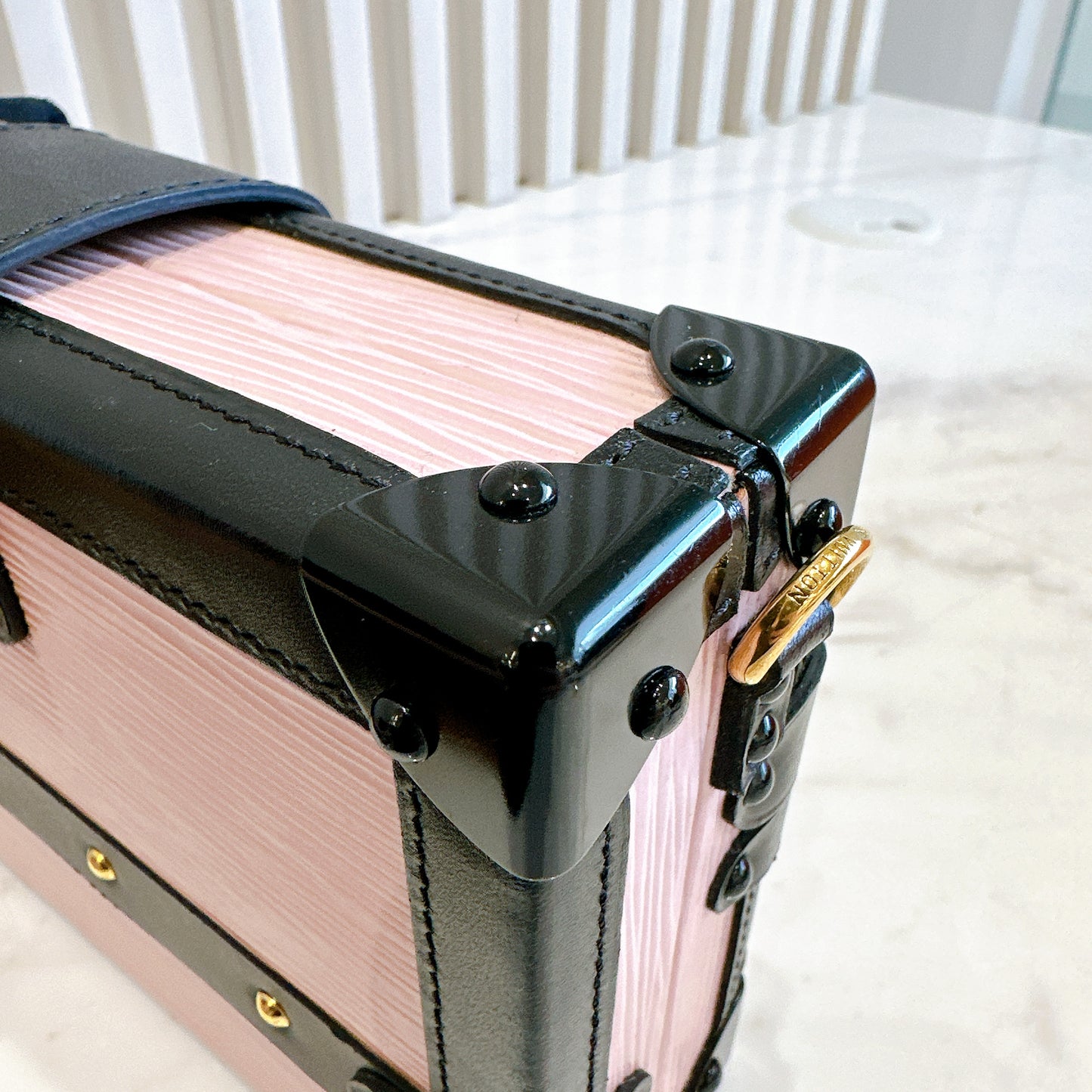 LV Petite Malle Pink in Epi Leather