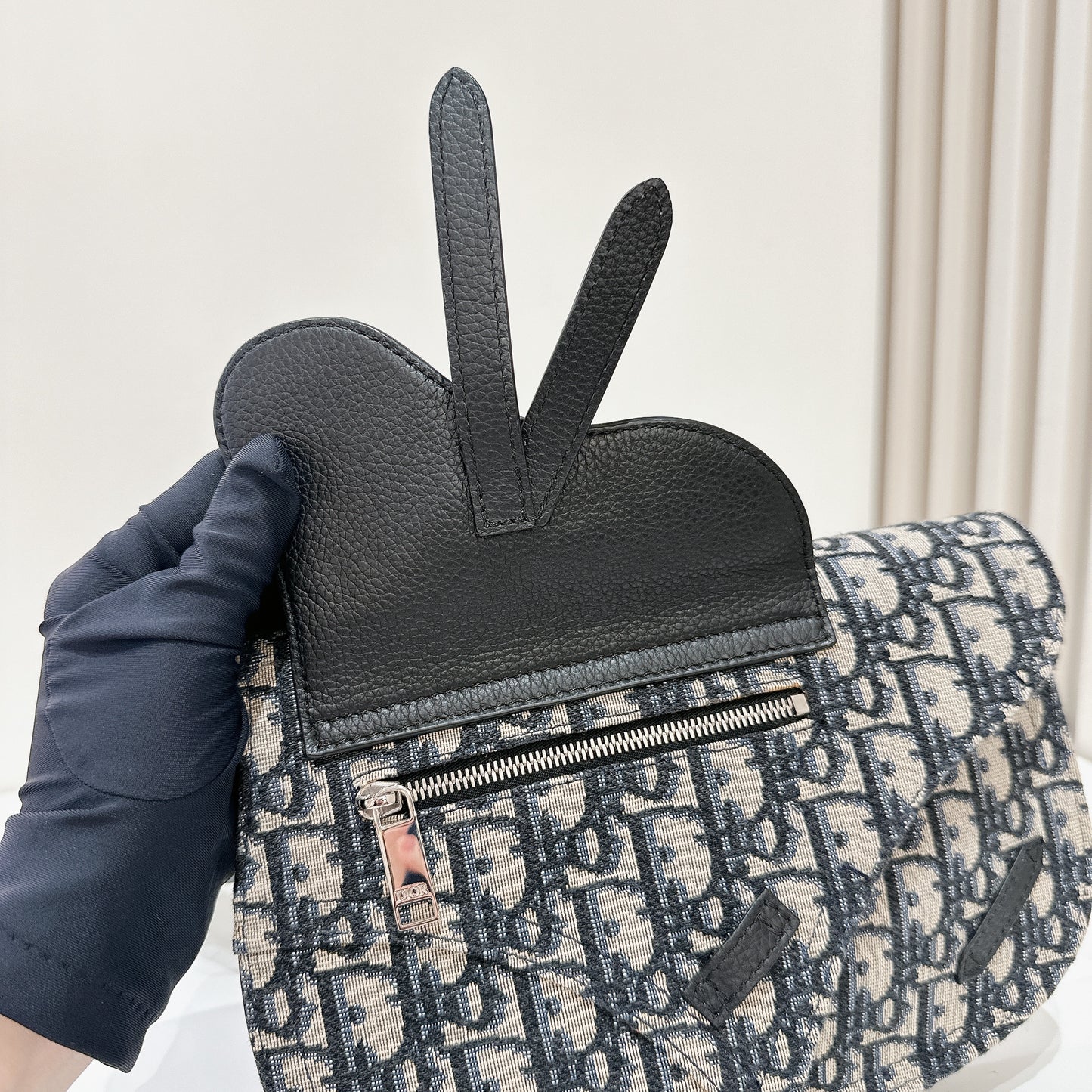 Dior Saddle Pouch in Blue Dior Oblique