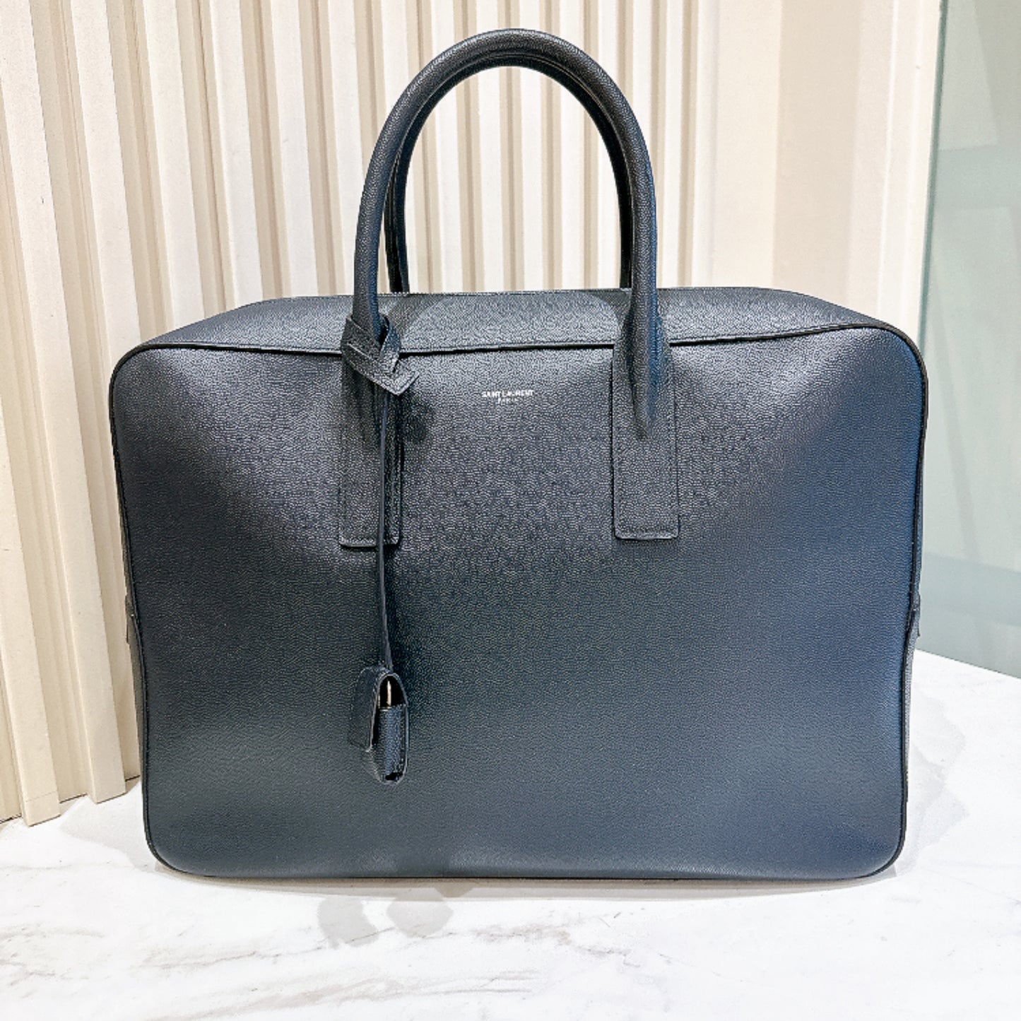 YSL Briefcase in Black Calfskin