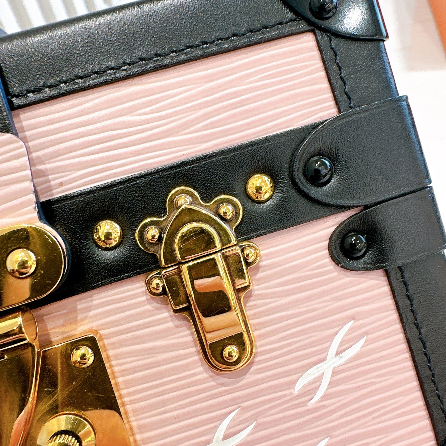LV Petite Malle Pink in Epi Leather