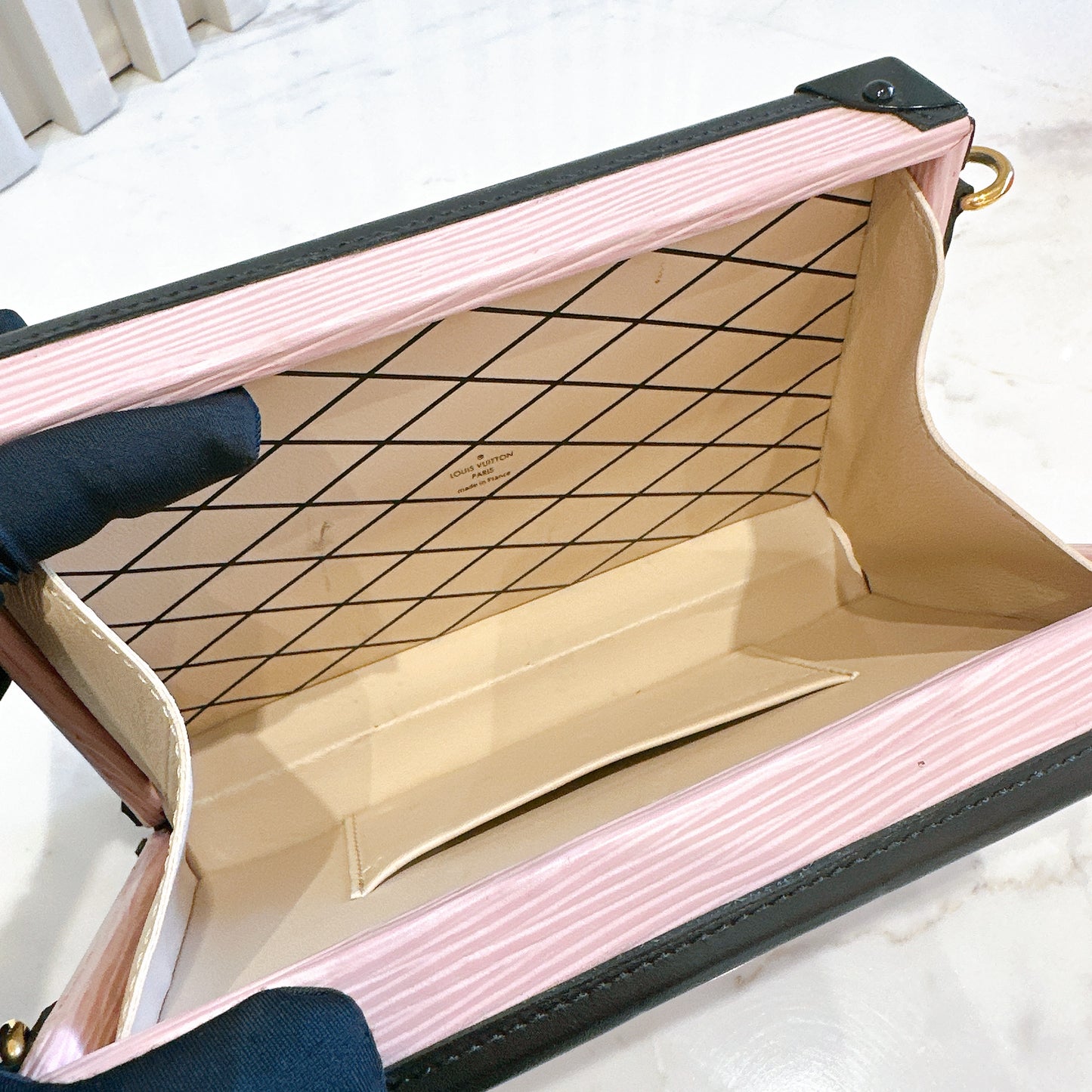 LV Petite Malle Pink in Epi Leather