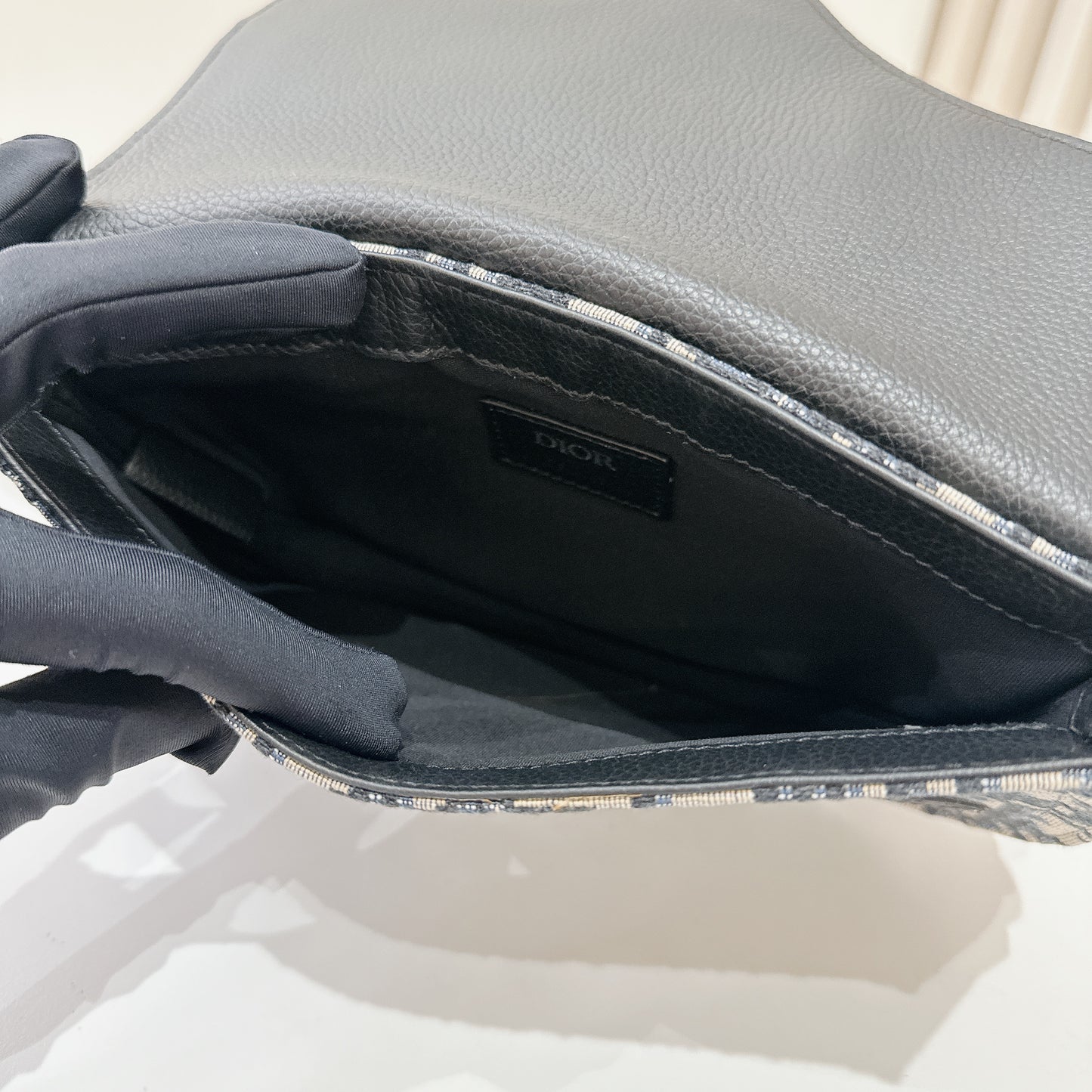 Dior Saddle Pouch in Blue Dior Oblique