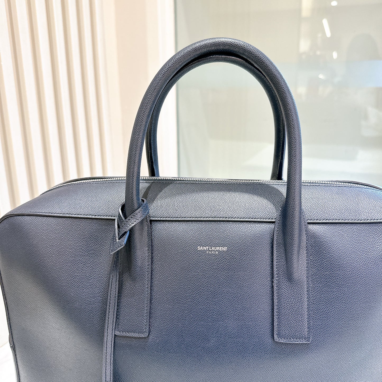 YSL Briefcase in Black Calfskin