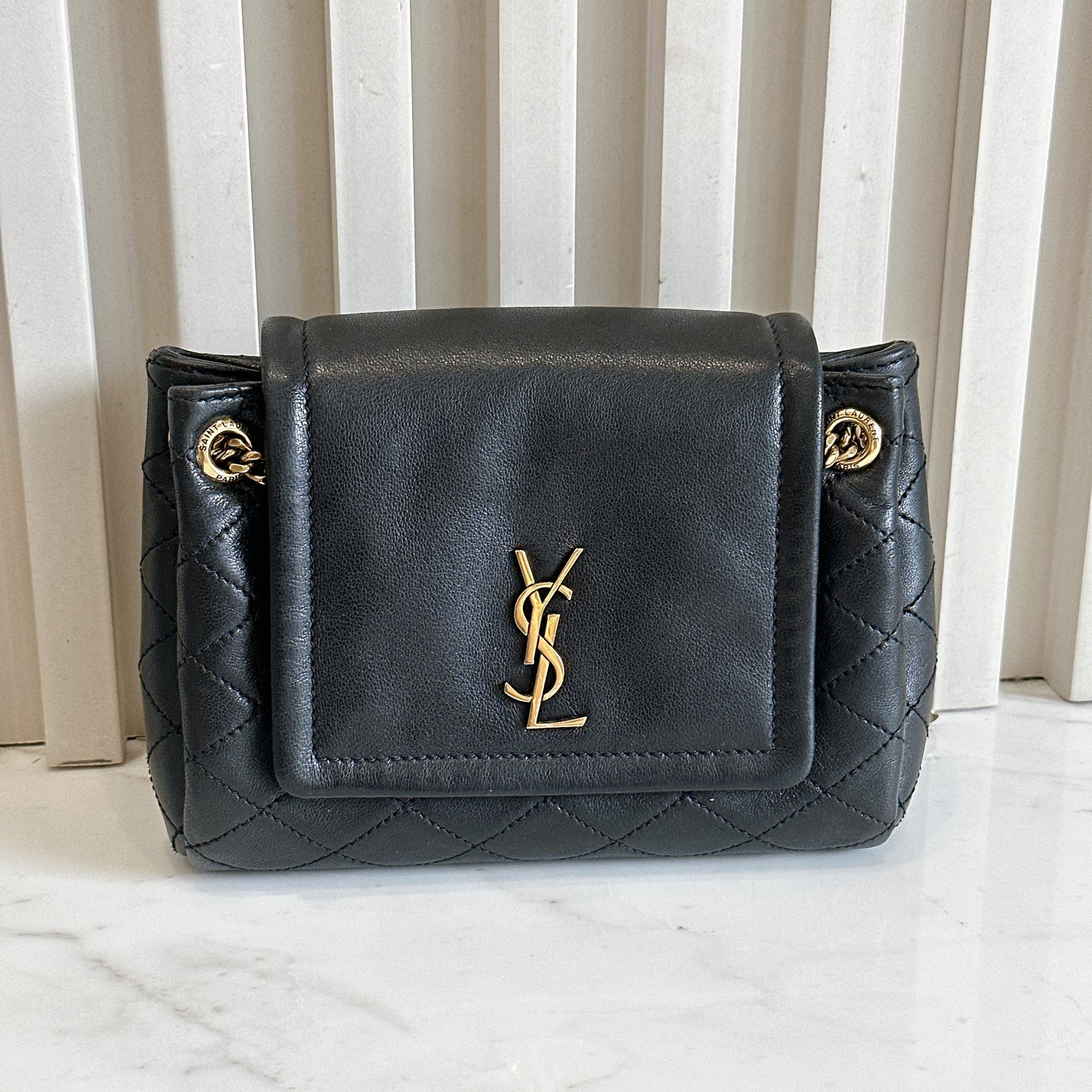 YSL Mini Nolita in Black GHW