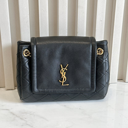 YSL Mini Nolita in Black GHW