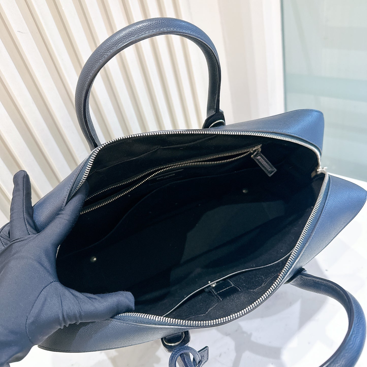 YSL Briefcase in Black Calfskin
