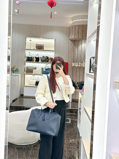 YSL Briefcase in Black Calfskin