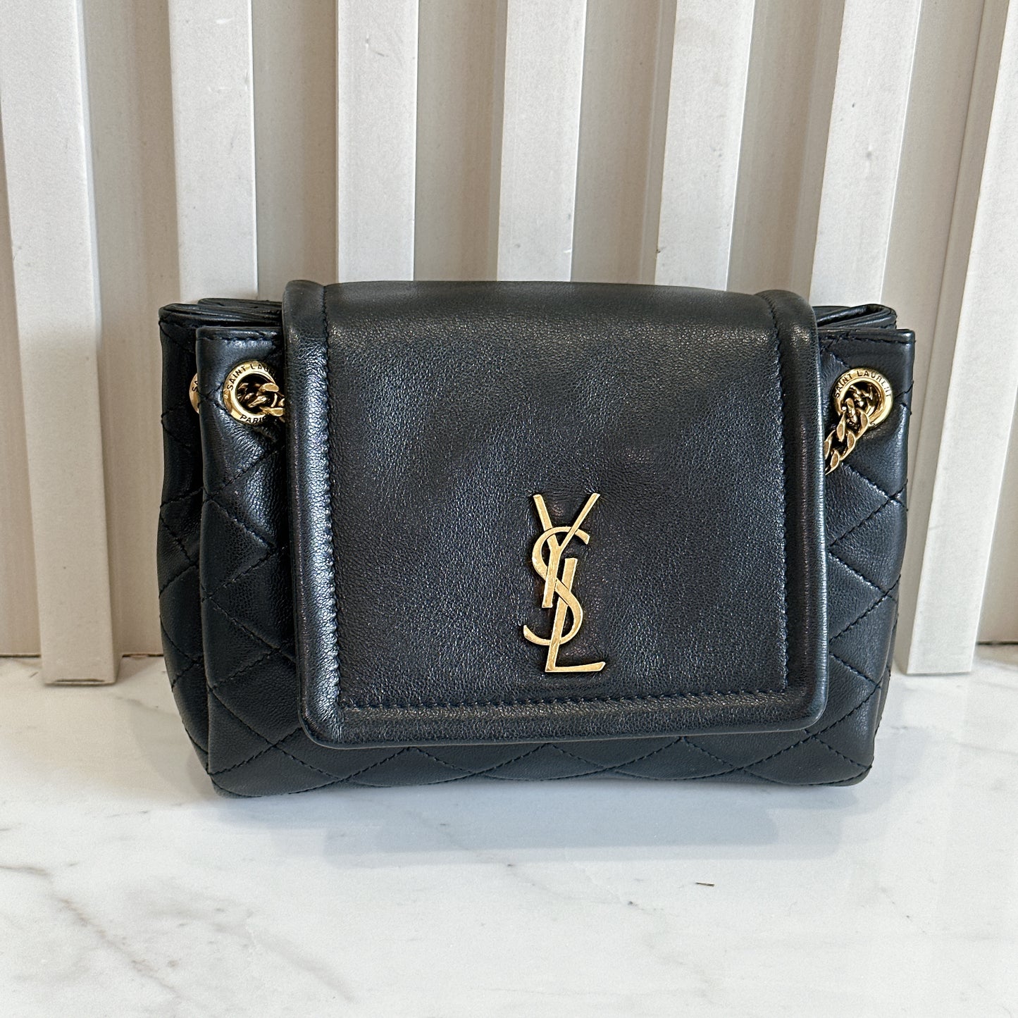 YSL Mini Nolita in Black GHW